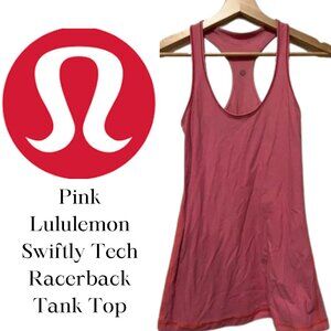 Pink Lululemon Swiftly Tech Racerback Tank Top